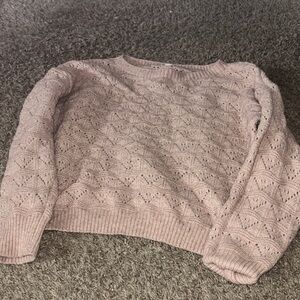 Maurices Mauve Textured Crew Neck Sweater